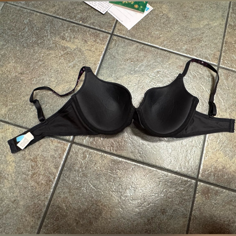 Jeweled Crystal Embellished Black Bra with Multicolor Gemstones - Picture 5 of 11